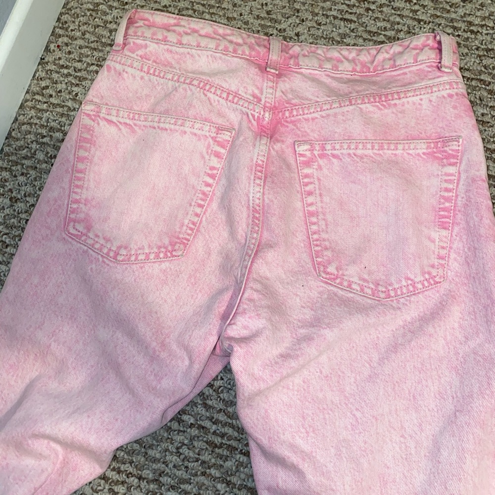 Pink mom jeans